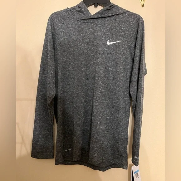Upf 40 Nike Swim Shirt Nike Dri-fit Long Sleeve Grey Hoodie UV